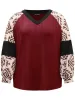 Boho Print Contrast Texture Rib Knit Raglan Sleeve Sweatshirt sold by Bloomchic