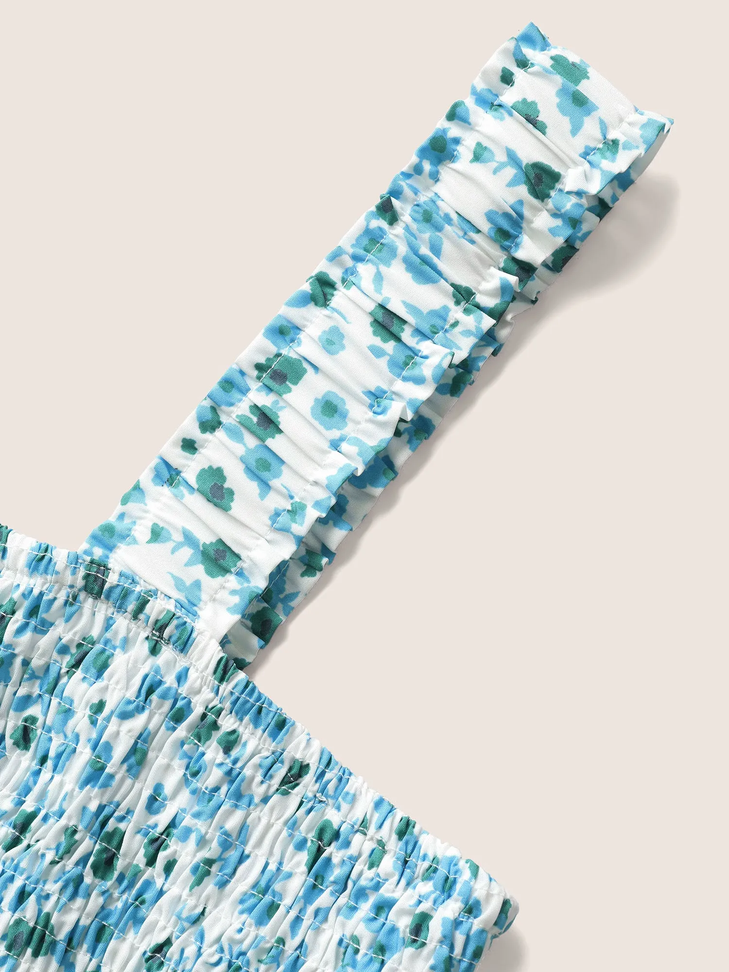 Ditsy Floral Patchwork Ruffle Hem Dress sold by Bloomchic product image thumbnail 5