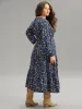 Ditsy Floral Elastic Cuffs Surplice Neck Dress sold by Bloomchic