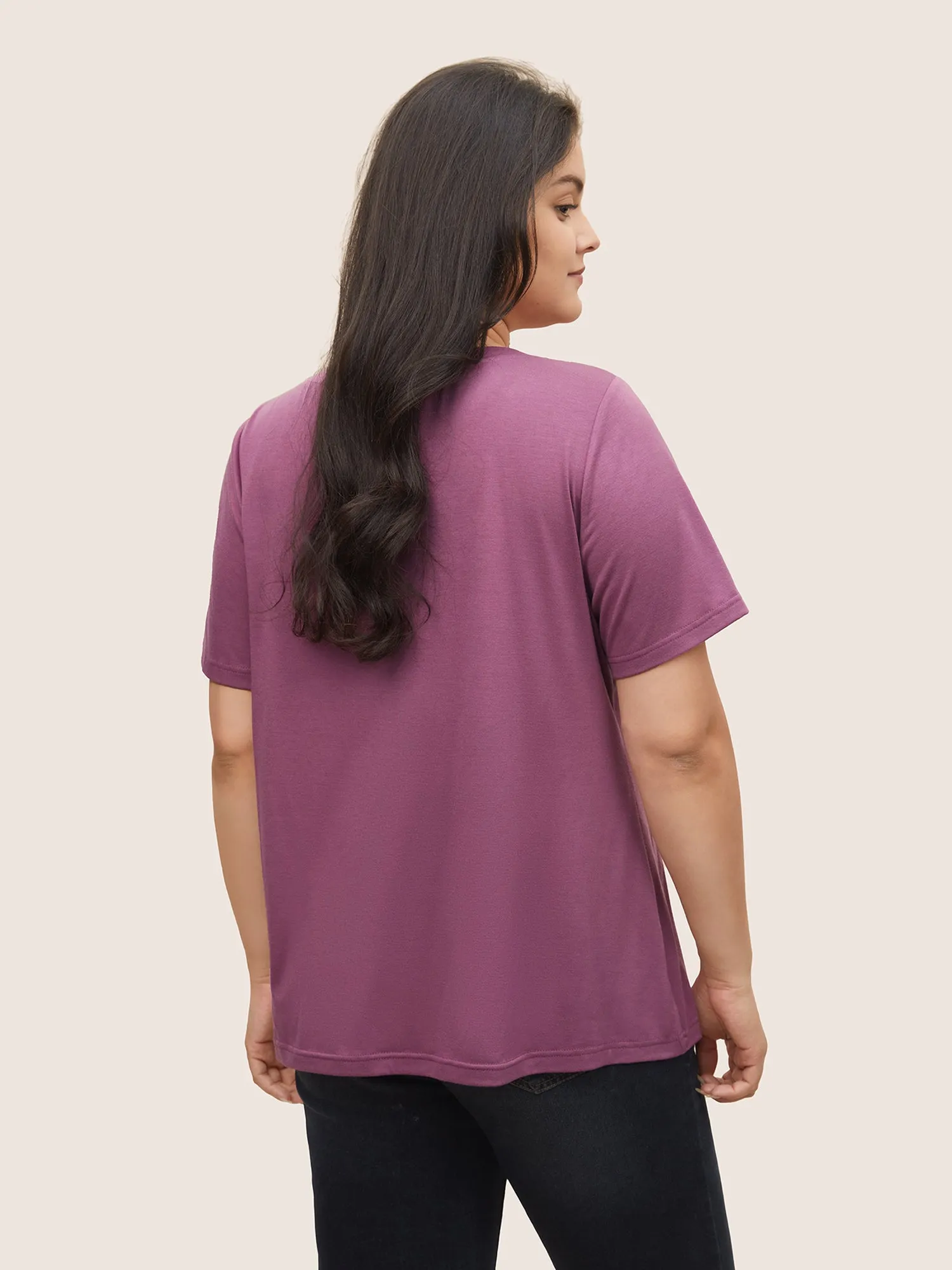 Strawberry Print Round Neck T-shirt sold by Bloomchic product image thumbnail 3