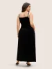 U Neck Glitter Adjustable Straps Maxi Dress sold by Bloomchic