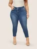 Medium Wash Slim Cropped Jeans sold by Bloomchic