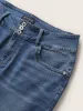 Medium Wash Slim Cropped Jeans sold by Bloomchic