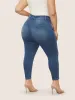 Medium Wash Slim Cropped Jeans sold by Bloomchic