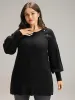 Supersoft Essentials Anti-Pilling Button Detail Pullover sold by Bloomchic