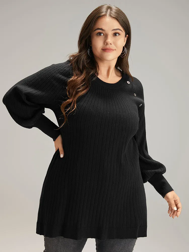 Supersoft Essentials Anti-Pilling Button Detail Pullover sold by Bloomchic