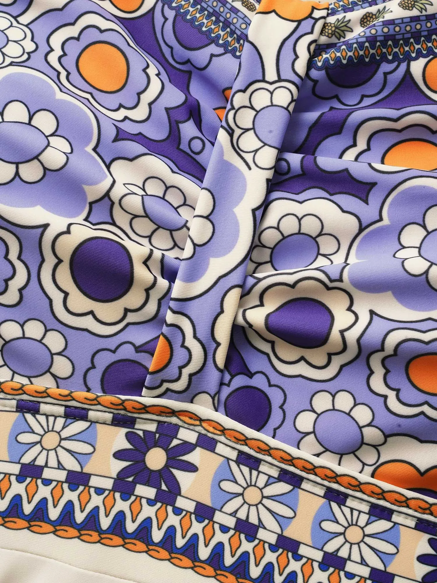 Bandana Print Elastic Waist Gathered Swim Dress sold by Bloomchic product image thumbnail 5