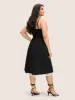 Organza Patchwork Button Detail Cami Dress sold by Bloomchic