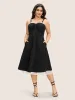 Organza Patchwork Button Detail Cami Dress sold by Bloomchic