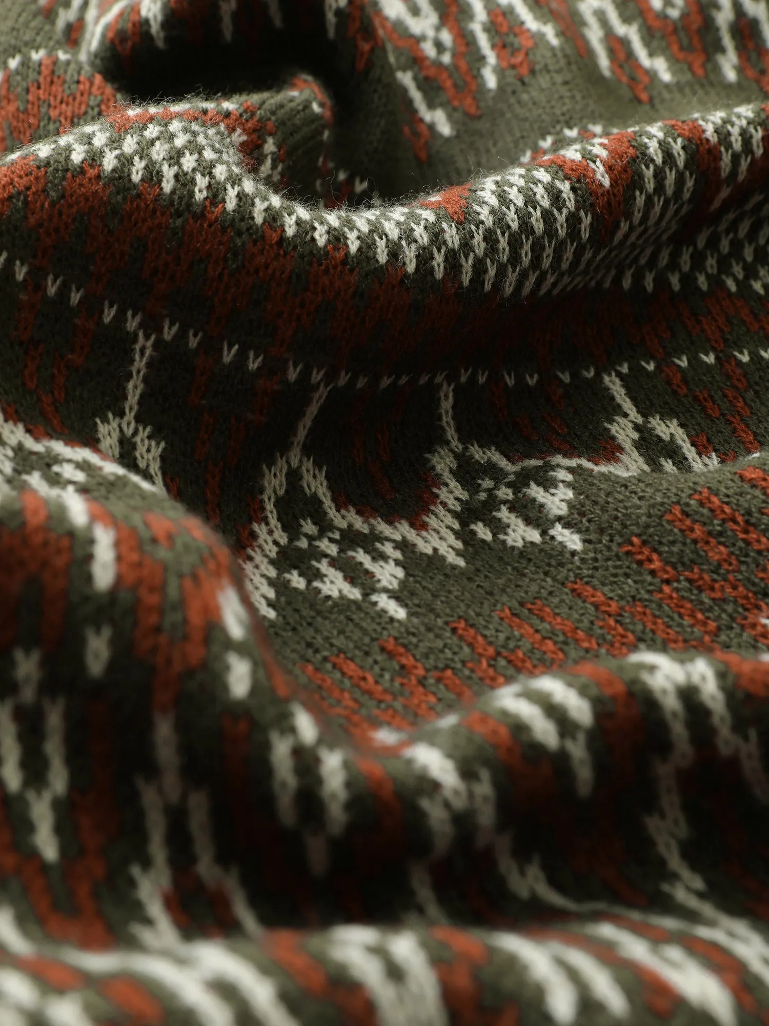 Geo Pattern Split Side Turtle Neck Jacquard Pullover sold by Bloomchic product image thumbnail 5