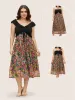 Everywhere Dress - Floral Patchwork Drawstring Dress sold by Bloomchic