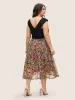 Everywhere Dress - Floral Patchwork Drawstring Dress sold by Bloomchic