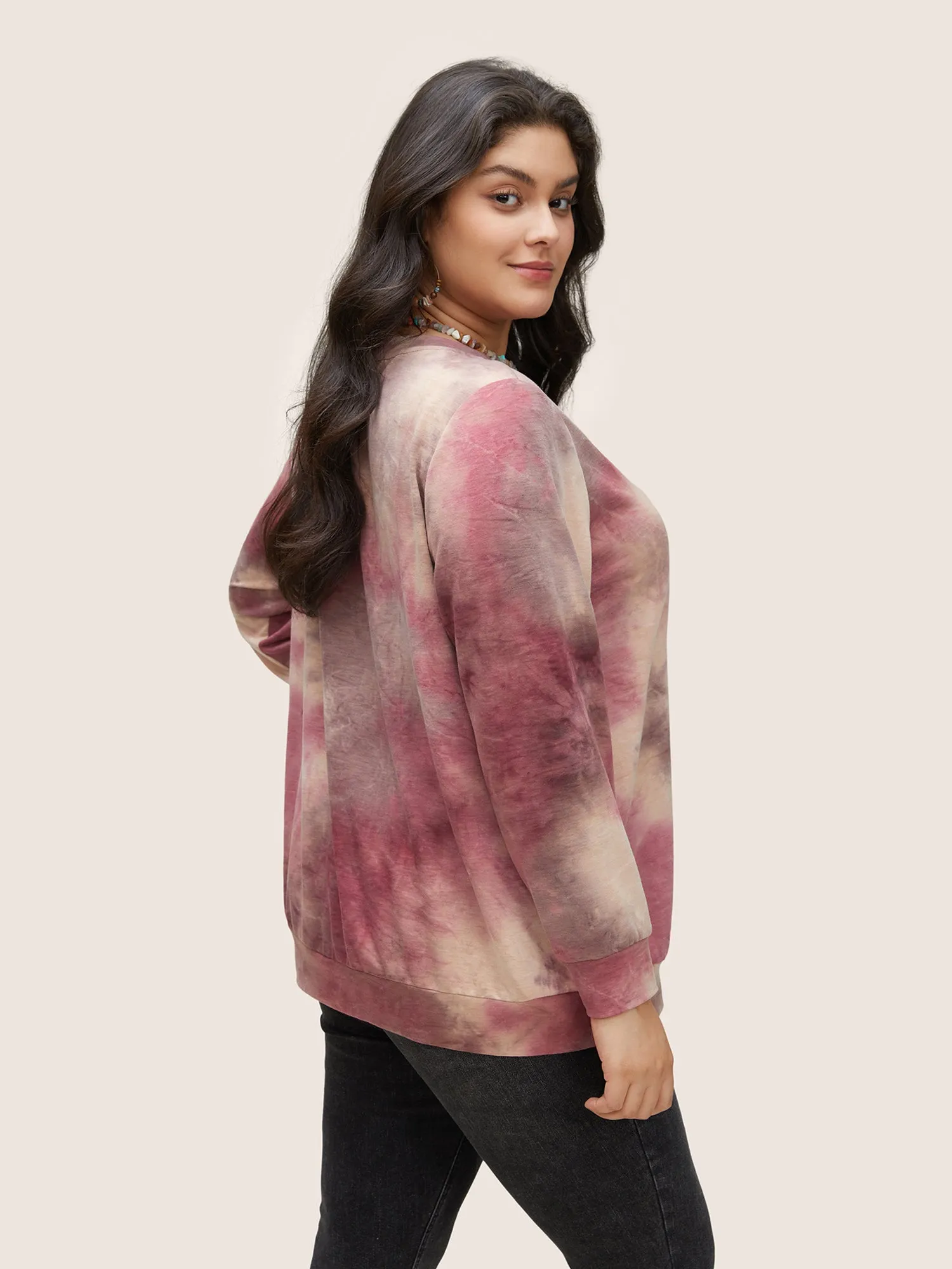 Tie Dye Round Neck Sweatshirt sold by Bloomchic product image thumbnail 2