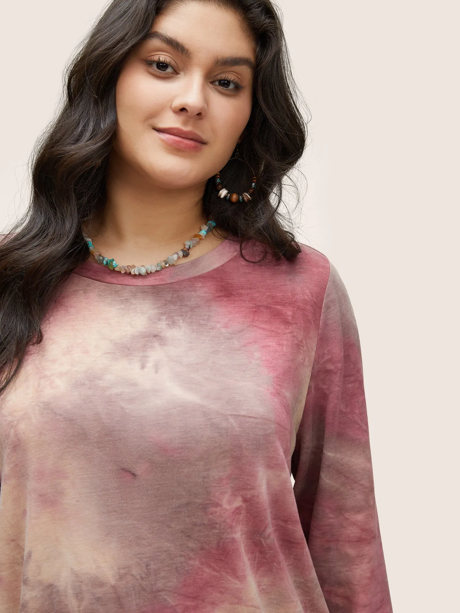 Tie Dye Round Neck Sweatshirt sold by Bloomchic product image thumbnail 4