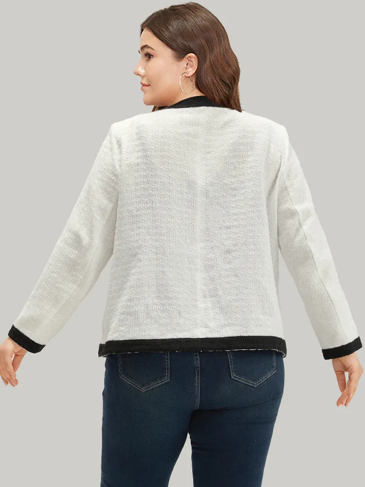 Two Tone Tweed Buckle Detail Pocket Blazer sold by Bloomchic product image thumbnail 2