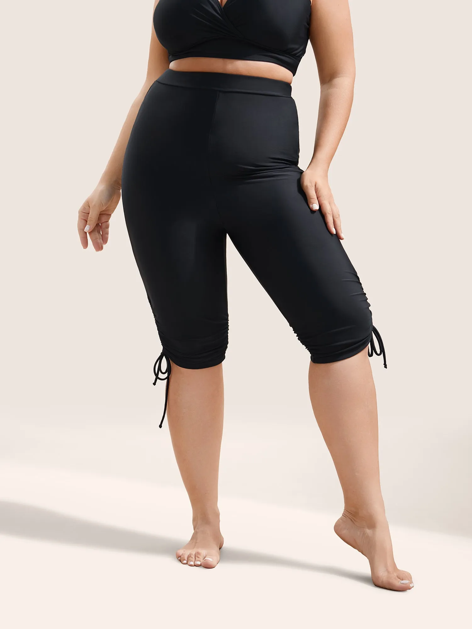 Solid High Rise Drawstring Side Swim Bottom sold by Bloomchic product image thumbnail 2