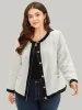 Two Tone Tweed Buckle Detail Pocket Blazer sold by Bloomchic