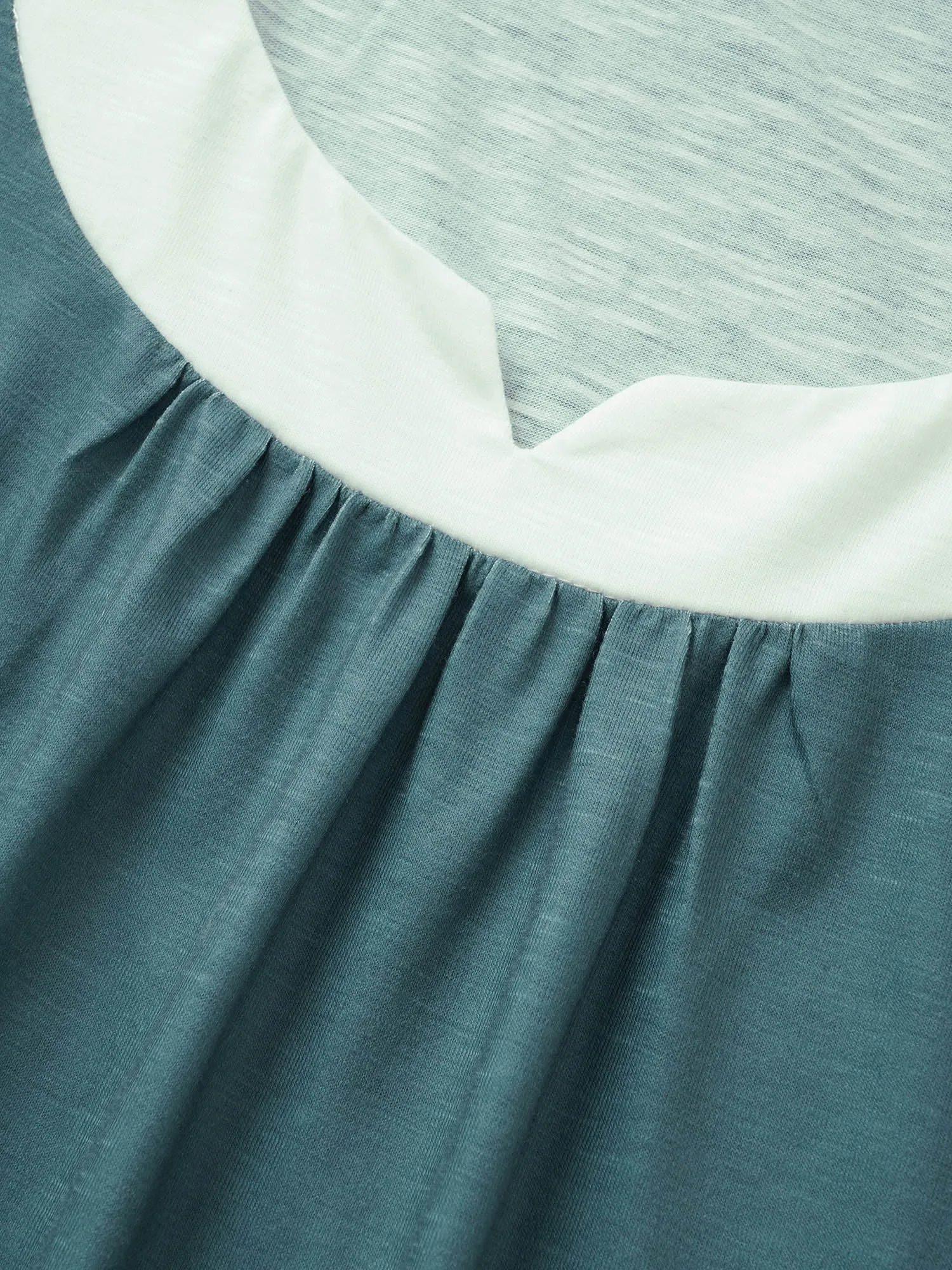 Boho Print Contrast Notched Tank Top sold by Bloomchic product image thumbnail 5