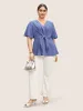 Plain Wrap Ruffle Sleeve Tie Knot Blouse sold by Bloomchic