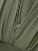 Solid Pleated V Neck Bell Sleeve T-shirt sold by Bloomchic