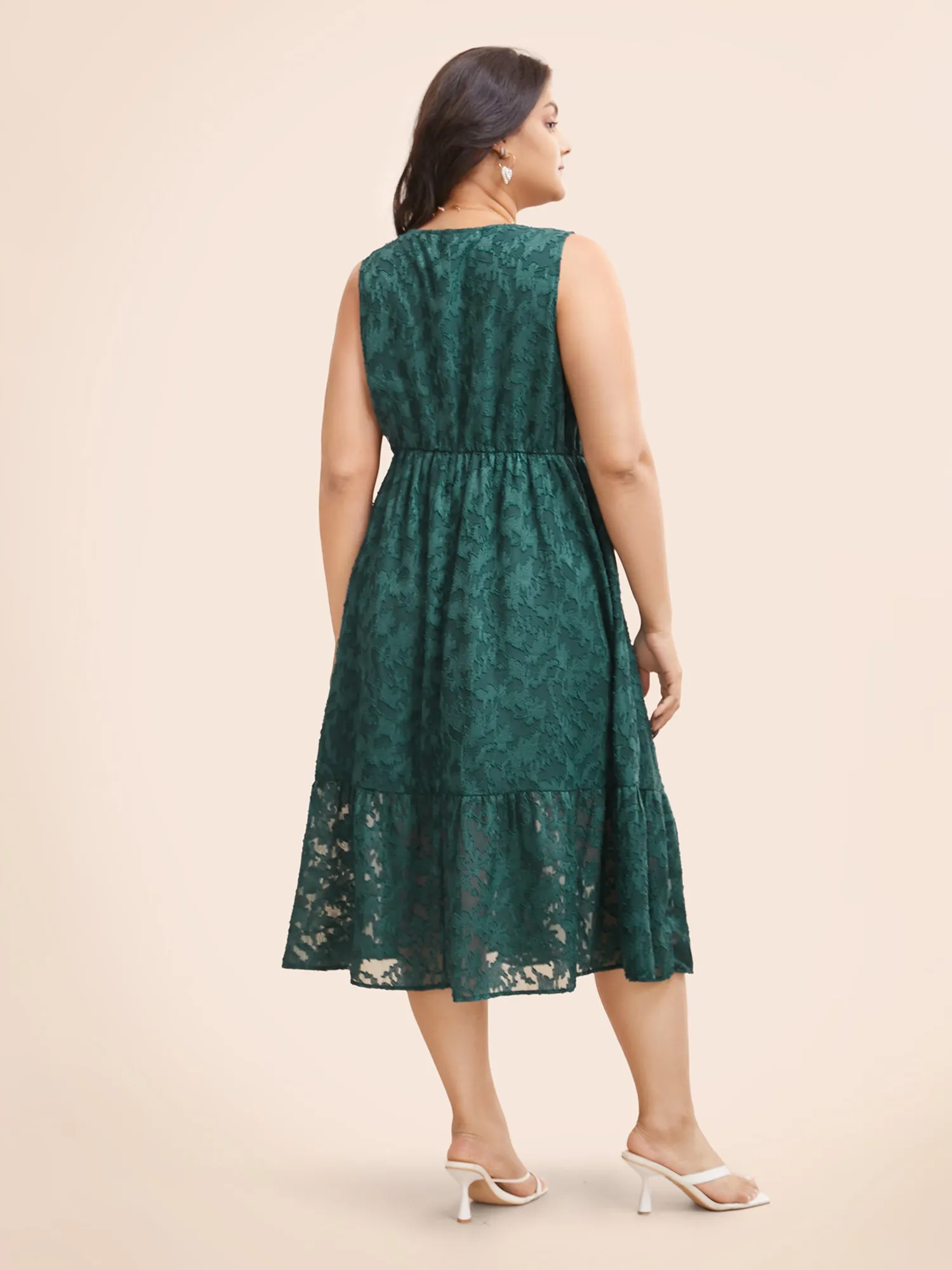 Texture Mesh Tie Knot Tank Dress sold by Bloomchic product image thumbnail 3