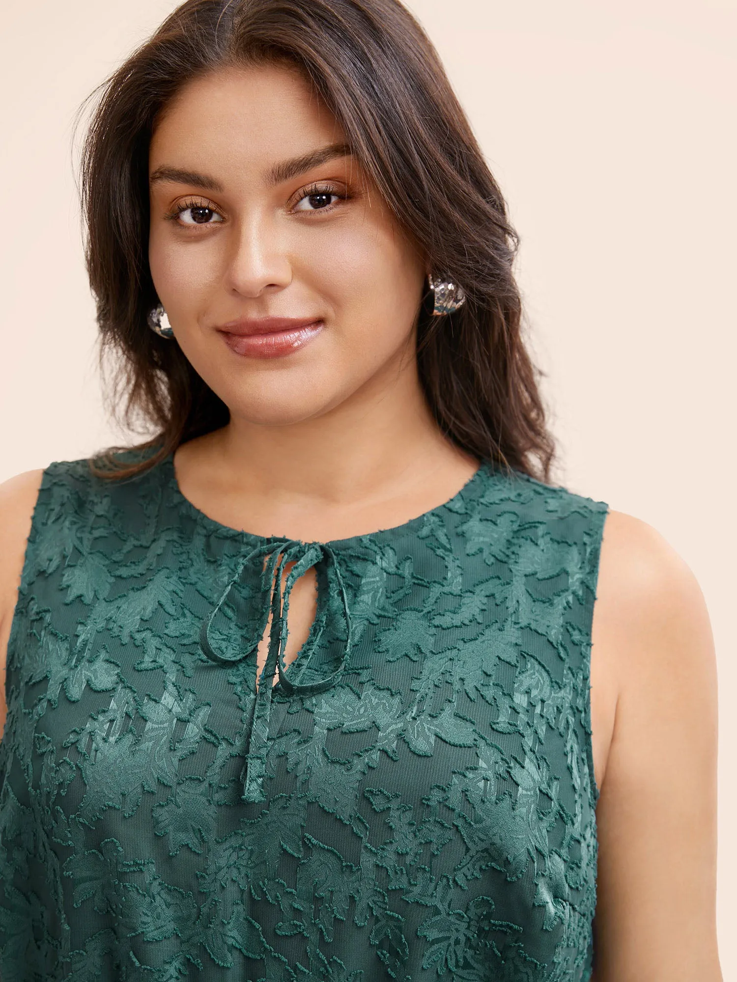 Texture Mesh Tie Knot Tank Dress sold by Bloomchic product image thumbnail 4