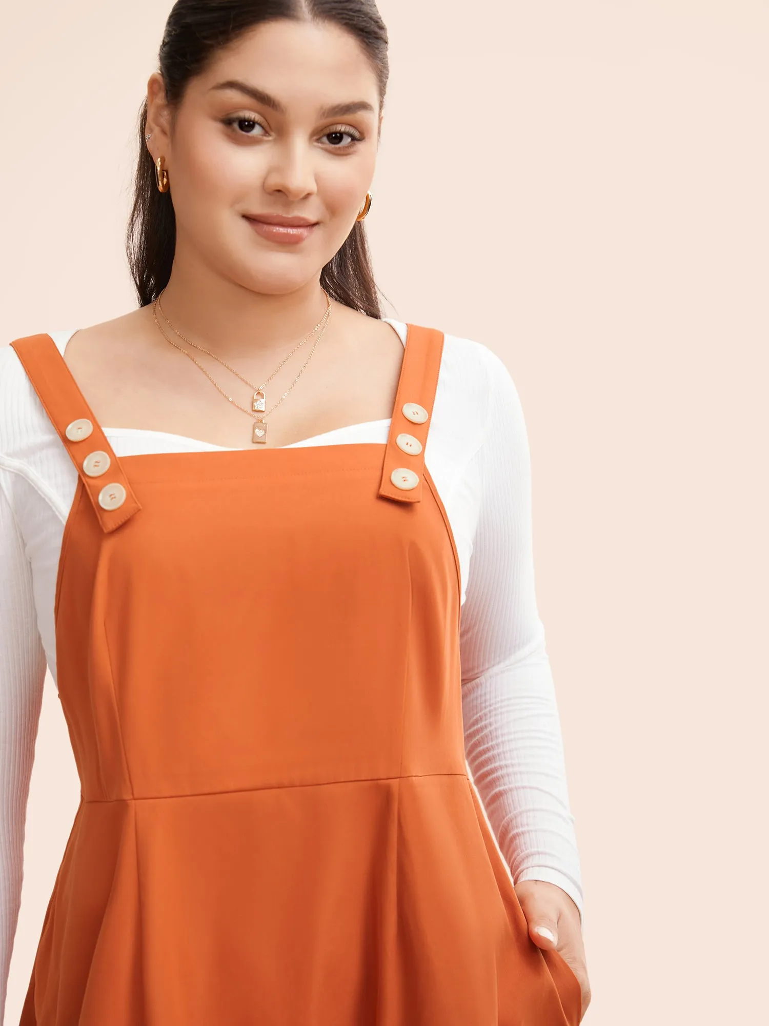 Suspender Skirt Style Midi Dress sold by Bloomchic product image thumbnail 2