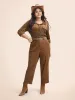 Stretch Twill Slim-Fit Straight Pants sold by Bloomchic