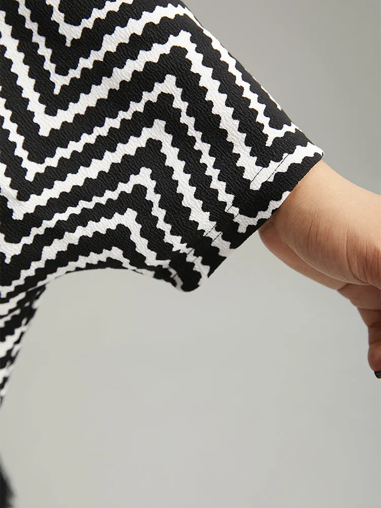 Halloween Geometric Tassel Trim Dolman Sleeve Kimono sold by Bloomchic product image thumbnail 5