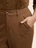 Stretch Twill Slim-Fit Straight Pants sold by Bloomchic