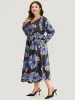 Floral Print Flutter Trim Dress sold by Bloomchic