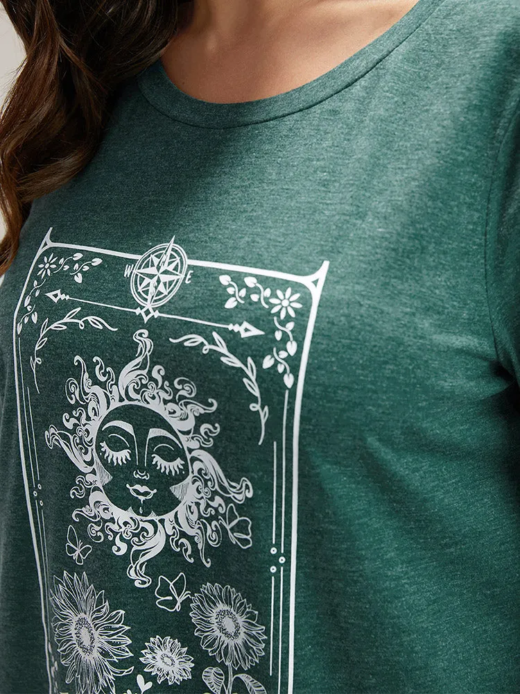 Horoscope Print Round Neck T-shirt sold by Bloomchic product image thumbnail 5