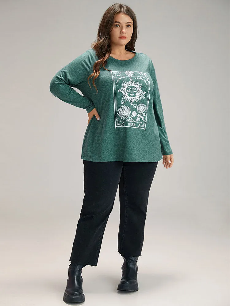 Horoscope Print Round Neck T-shirt sold by Bloomchic product image thumbnail 4