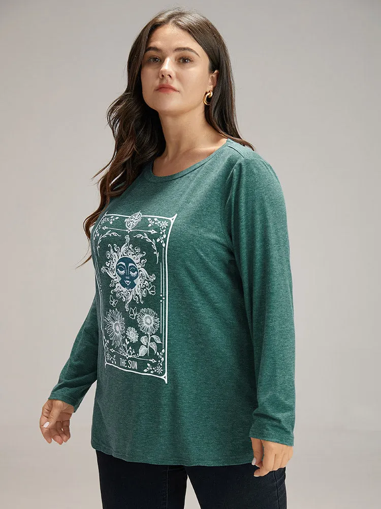 Horoscope Print Round Neck T-shirt sold by Bloomchic product image thumbnail 3