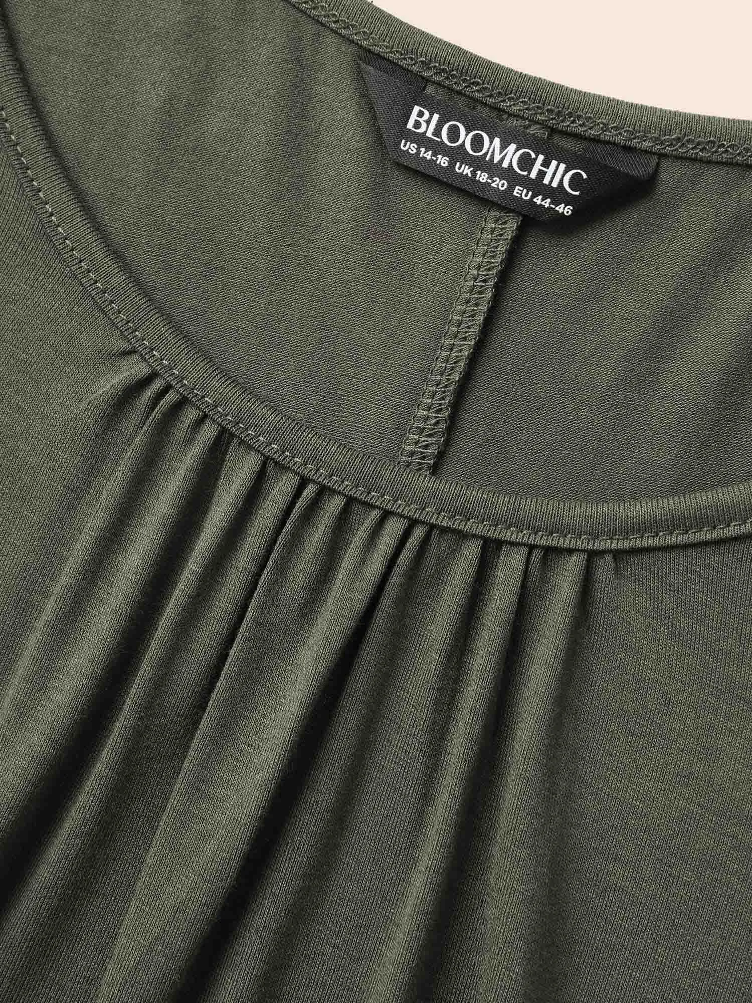 Solid Gathered Hanky Hem Tank Top sold by Bloomchic product image thumbnail 5