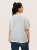 Contrast Waffle Knit Dolman Sleeve T-shirt sold by Bloomchic