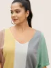 Contrast Waffle Knit Dolman Sleeve T-shirt sold by Bloomchic