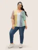 Contrast Waffle Knit Dolman Sleeve T-shirt sold by Bloomchic