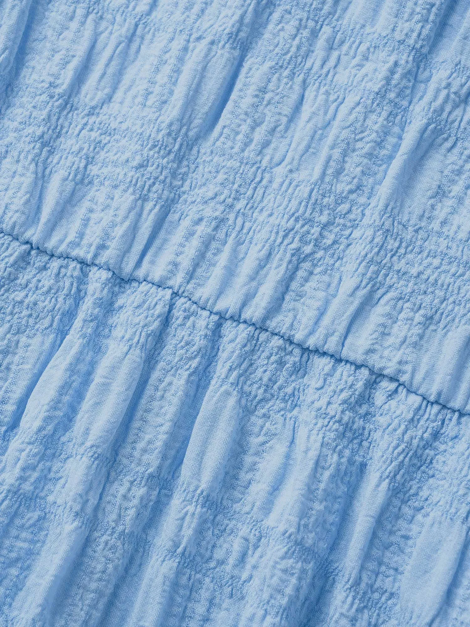 Texture Mock Neck Ruffle Cap Sleeve Dress sold by Bloomchic product image thumbnail 5