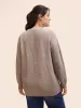 Solid Round Neck Drop Shoulder Pullover sold by Bloomchic