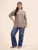 Solid Round Neck Drop Shoulder Pullover sold by Bloomchic
