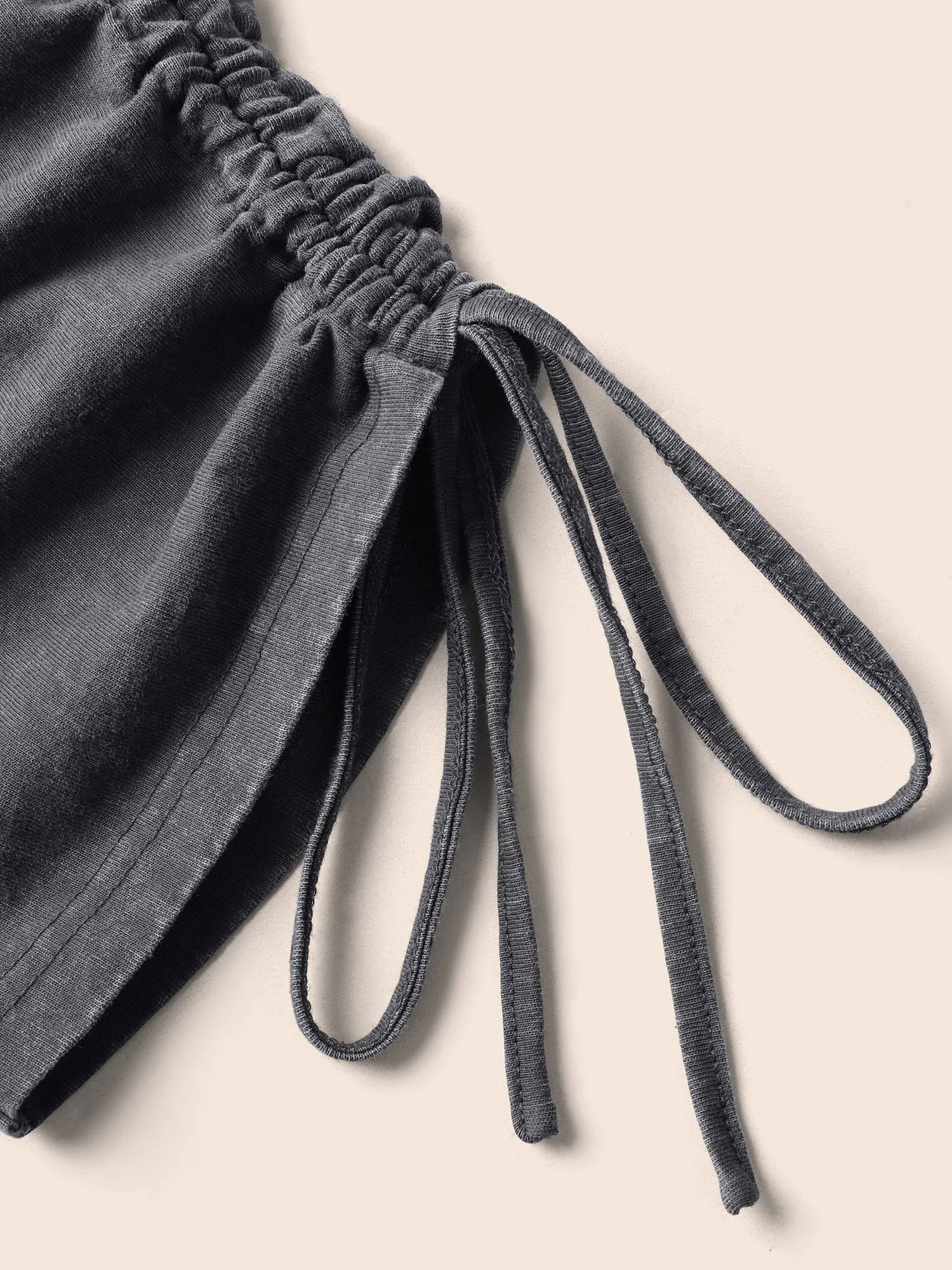 Vintage Drawstring Drop Shoulder T-shirt sold by Bloomchic product image thumbnail 5