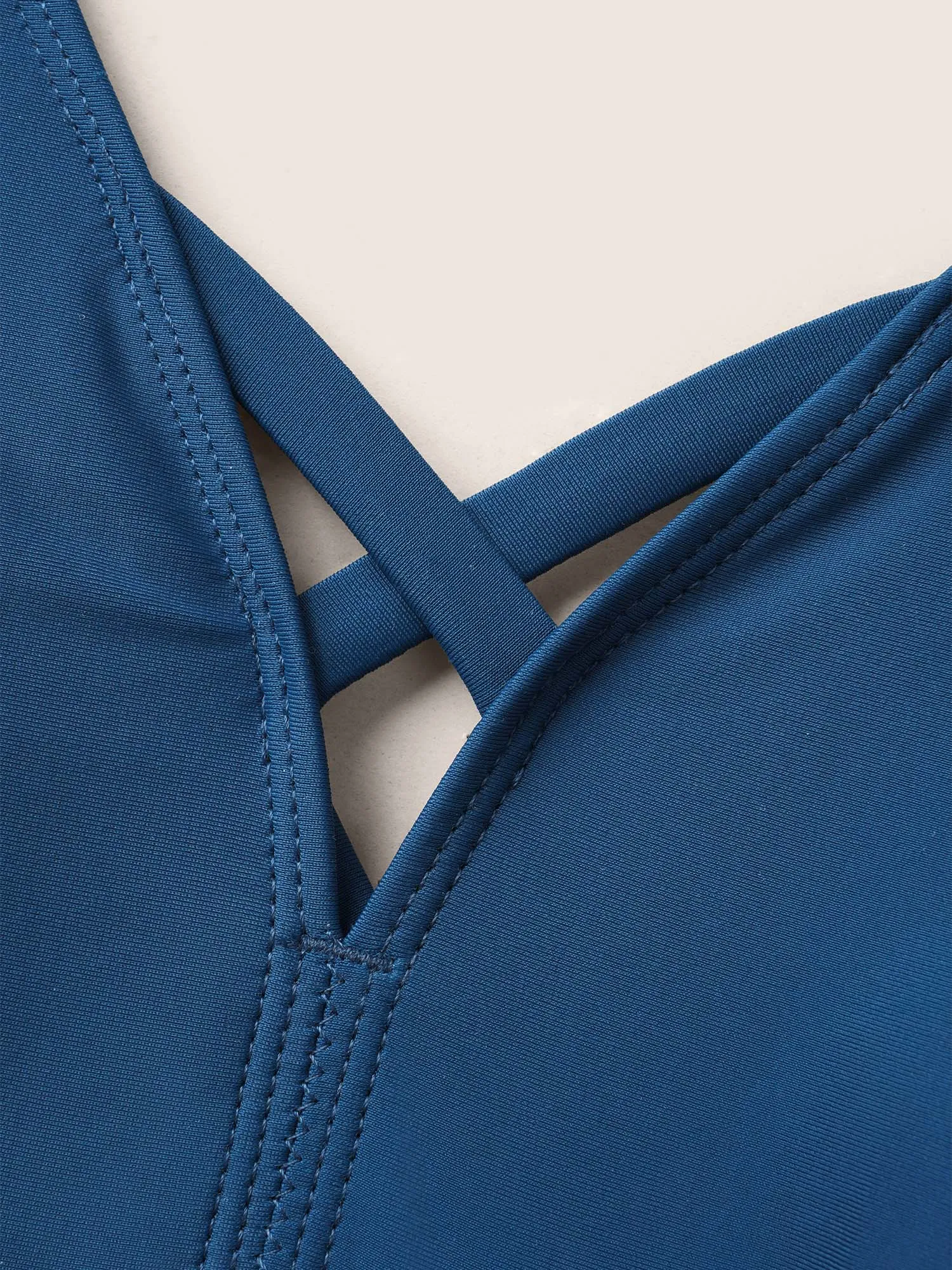 Plain Cut Out Crisscross Tie Knot Swim Top sold by Bloomchic product image thumbnail 5