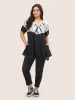 Tie Dye V Neck Pocket Hanky Hem T-shirt sold by Bloomchic