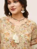 Rayon Boho Print Button Detail Tie Neck Blouse sold by Bloomchic
