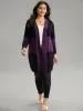 Colorblock Heather Open Front Tunic Cardigan sold by Bloomchic