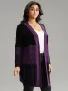 Colorblock Heather Open Front Tunic Cardigan sold by Bloomchic