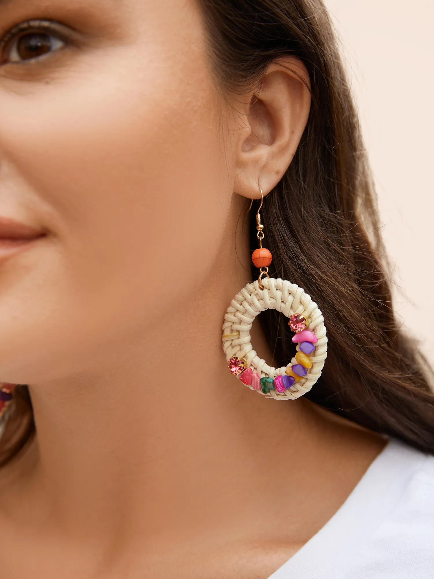 Rattan Grass Zirconium Earrings sold by Bloomchic