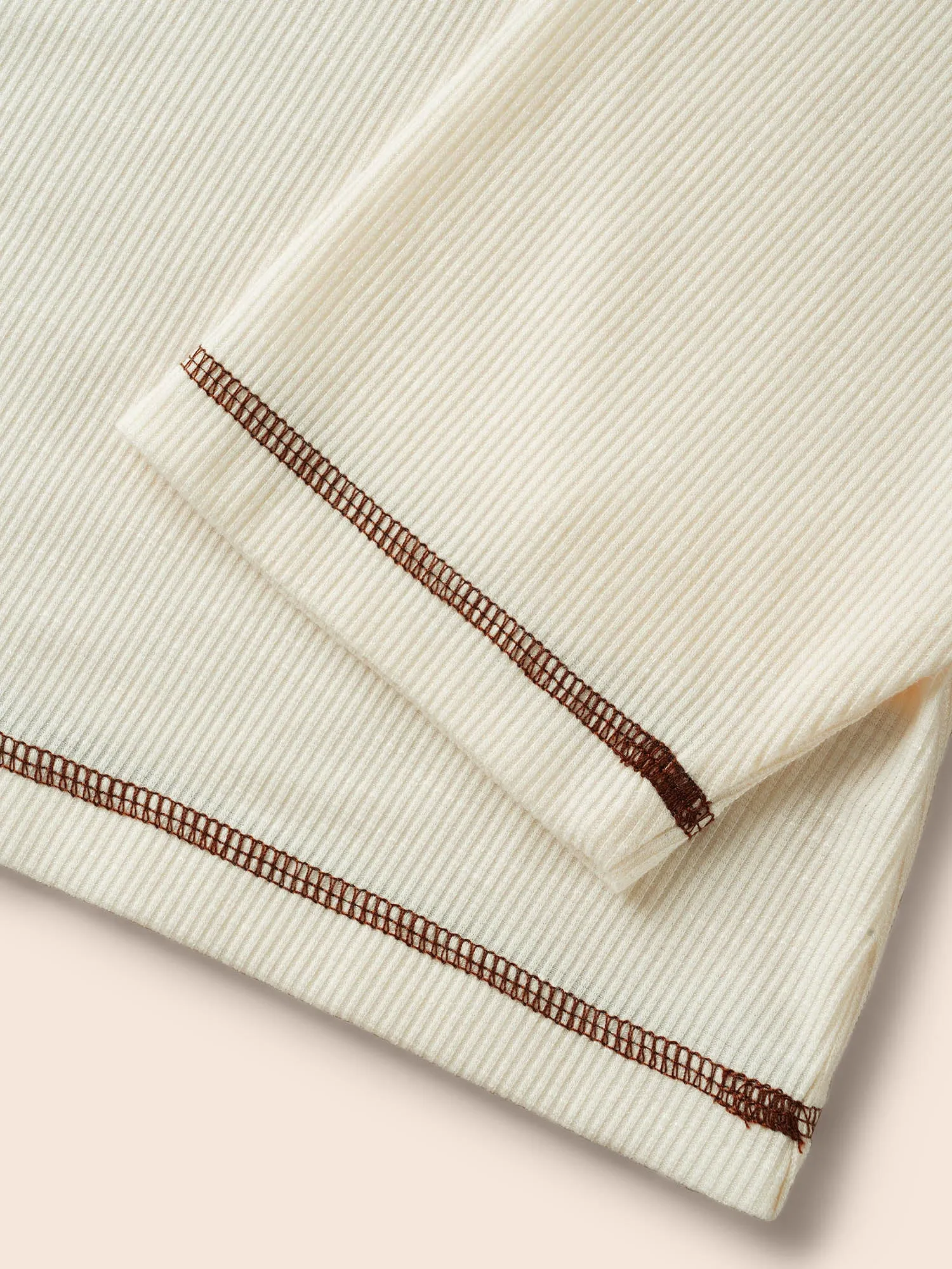 Crew Neck Contrast Stitch Raglan Sleeve T-shirt sold by Bloomchic product image thumbnail 5