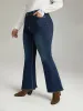 High Rise Flare Jeans With Frayed Hem sold by Bloomchic